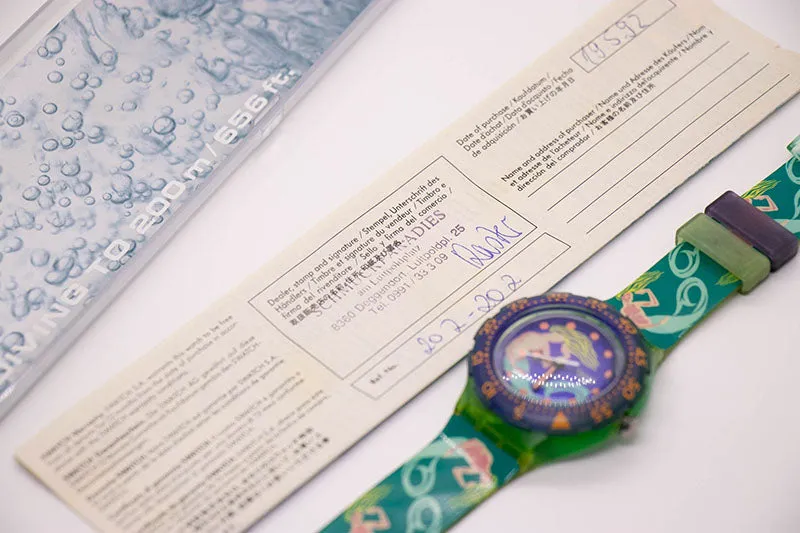 Vintage Swatch Scuba SAILOR'S JOY SDG100 Watch | 90s Mermaid Swatch