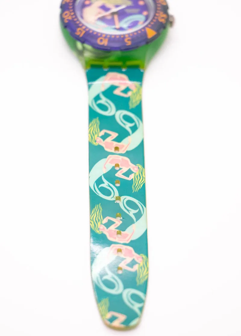 Vintage Swatch Scuba SAILOR'S JOY SDG100 Watch | 90s Mermaid Swatch