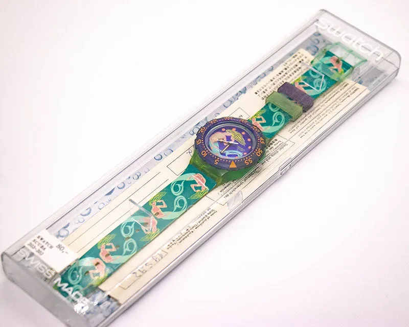 Vintage Swatch Scuba SAILOR'S JOY SDG100 Watch | 90s Mermaid Swatch
