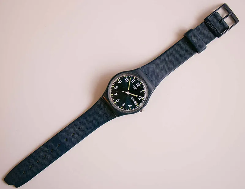 Vintage Swatch SIR BLUE GN718 | Dark Blue Swatch Originals Gent Watch