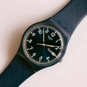 Vintage Swatch SIR BLUE GN718 | Dark Blue Swatch Originals Gent Watch