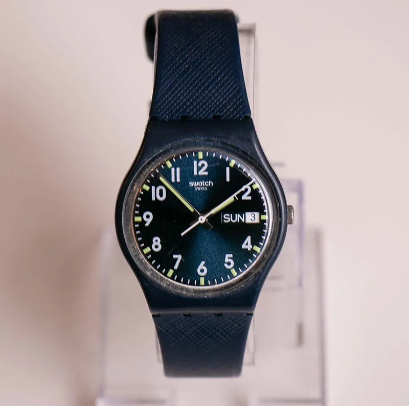 Vintage Swatch SIR BLUE GN718 | Dark Blue Swatch Originals Gent Watch