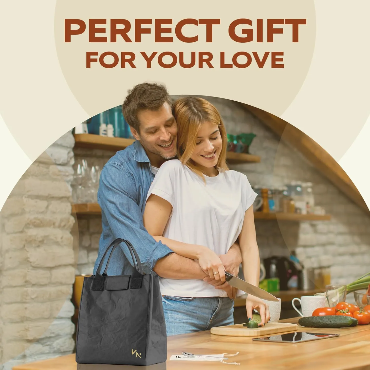 VonNova Insulated Lunch Box for Women, 7L Capacity, Leakproof Lunch Tote Bag, Durable Lunchbox made from Tyvek Material, Adult Cooler Bag for Work, Picnic, Travel and more (Black)