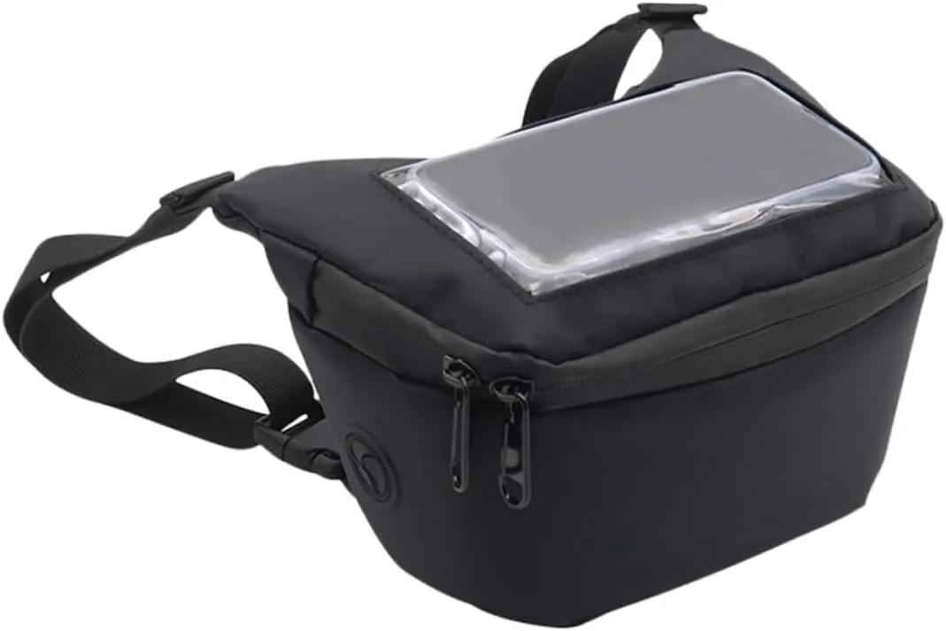 VOSAREA Motorcycle Front Bag Bike Handlebar Holder Pouch for Electric Bikes and Motorcycles Durable Bicycle Handle Bag for Easy Storage and Access for Riding