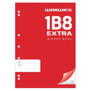 Warwick 1B8 Extra Exercise Book Punched 64 Leaf