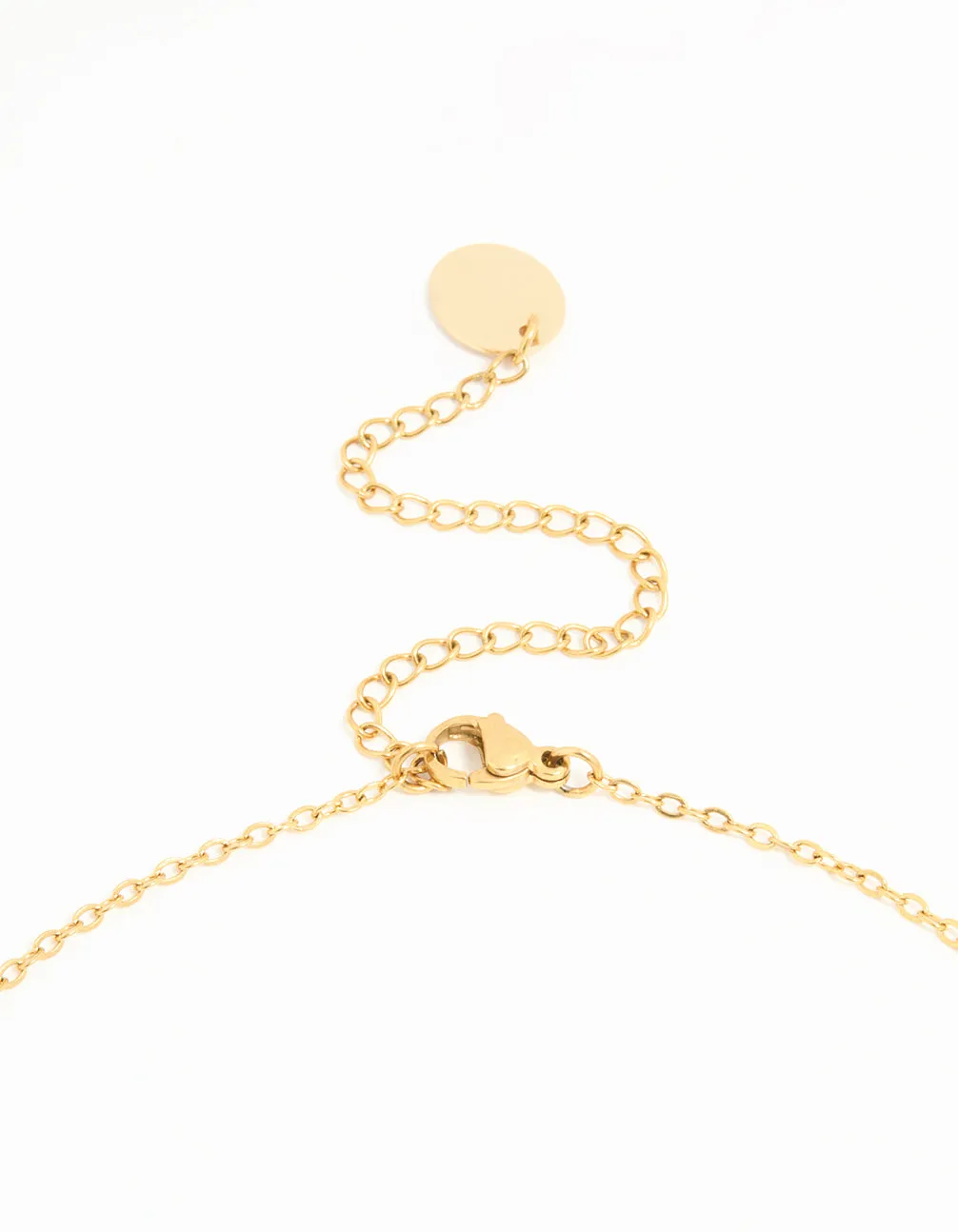 Waterproof Gold Plated Stainless Flower Charm Necklace