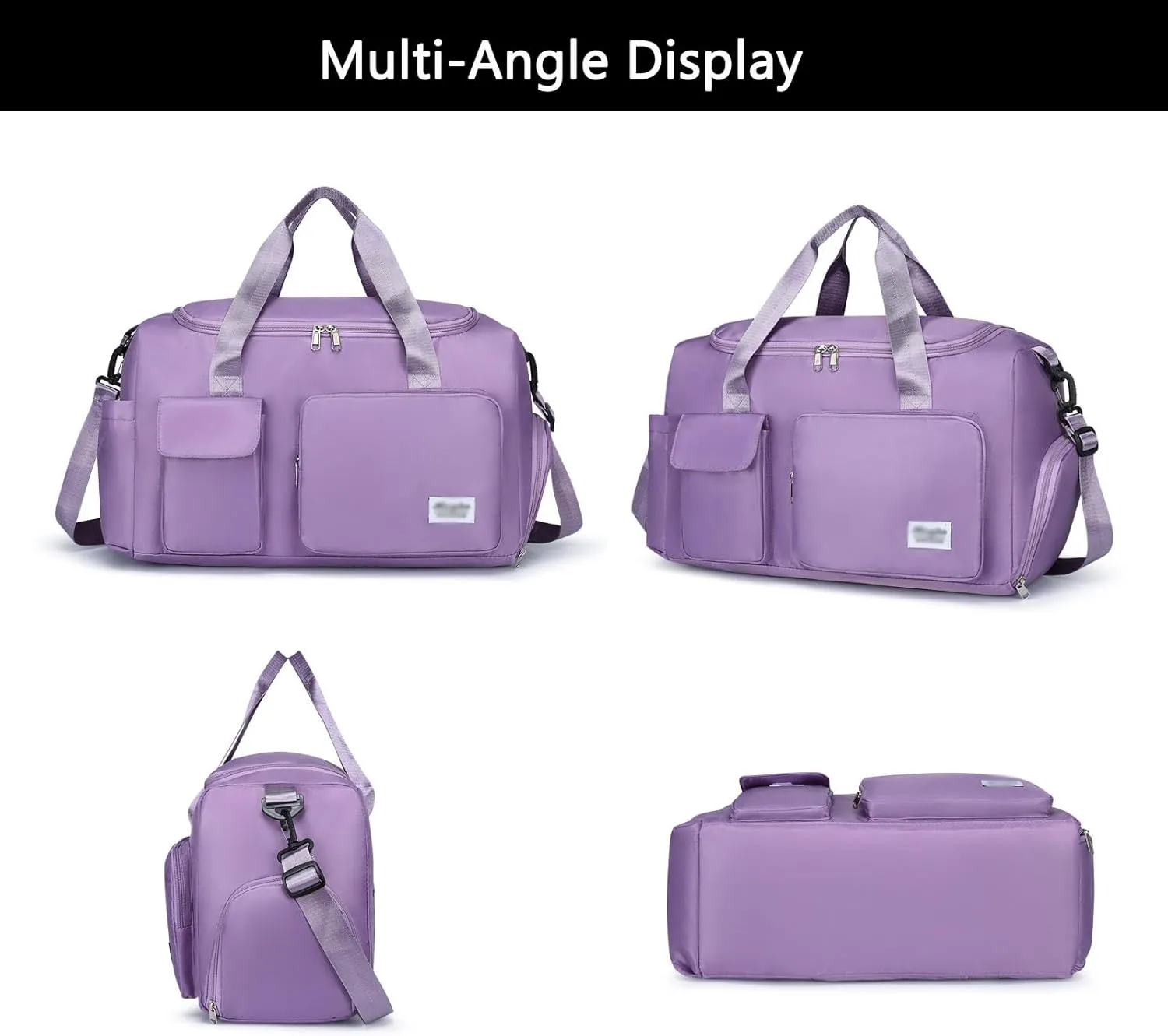 Waterproof Travel Duffel Bags, Gym Bag, Travel Totes, Weekender Overnight Bag with Wet Pocket And Shoes Compartment for Women Men,3