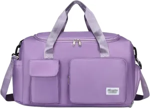 Waterproof Travel Duffel Bags, Gym Bag, Travel Totes, Weekender Overnight Bag with Wet Pocket And Shoes Compartment for Women Men,3