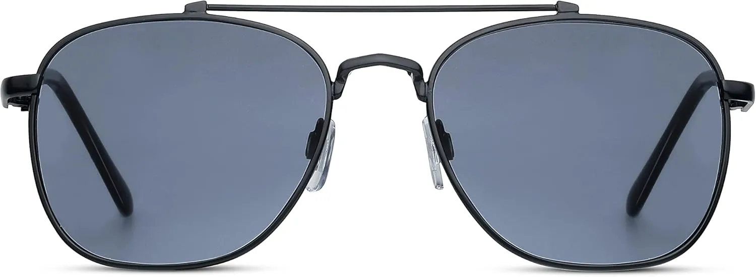Weatherproof Vintage Designer Sunglasses for Men, UV400 Protection, Durable Metal Square Aviator Frame