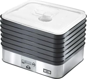 Weston Food Dehydrator Machine for Jerky, Fruit, Meat, Herbs, Vegetables, with Digital Temperature Control (100-160F), 6 Stackable Trays (7.4 sq. ft.), White (75-0450-W)
