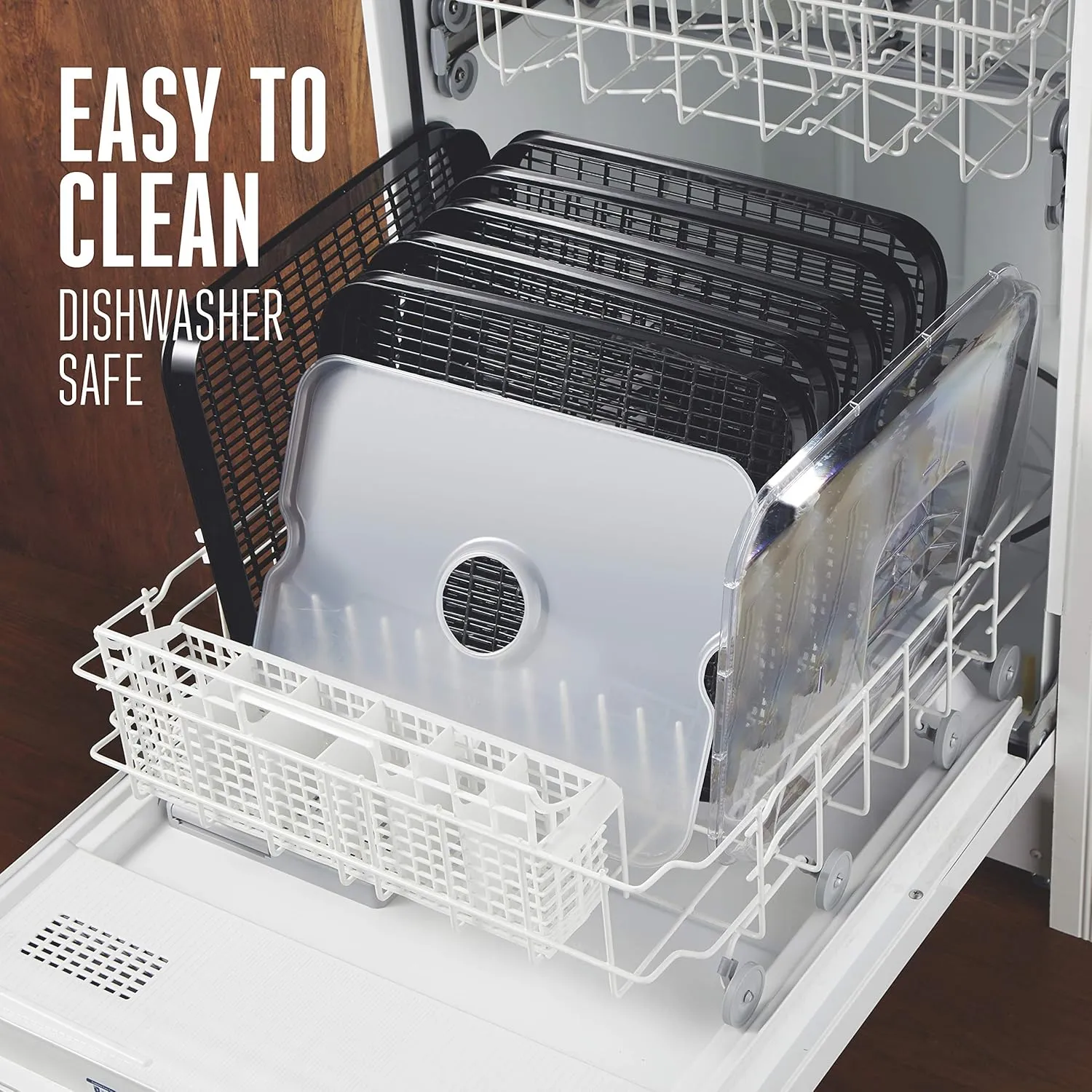 Weston Food Dehydrator Machine for Jerky, Fruit, Meat, Herbs, Vegetables, with Digital Temperature Control (100-160F), 6 Stackable Trays (7.4 sq. ft.), White (75-0450-W)