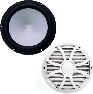 Wet Sounds REVO10FAS2-B 10" Black Marine Subwoofer 2-OHM with Included White Saltwater Series Grill