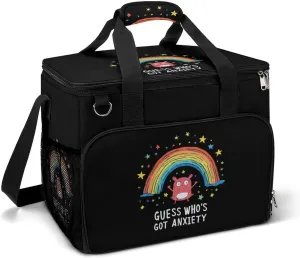 Who'S Got Anxiety Leakproof Camping Backpack Travel Cooler Bag Beach Food Storage Lunch Pack