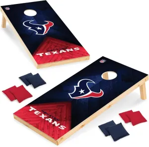 Wild Sports NFL Football 2' x 4' Regulation Size Solid Wood Cornhole Set with Direct Print HD Team Graphics Great Gift for Any Football Fan! Bean Bag Toss Family Outdoor Game