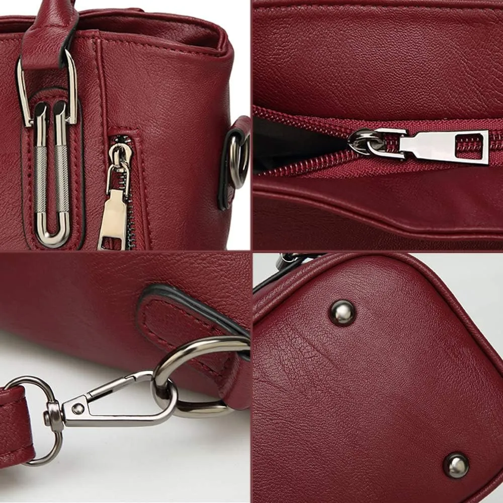 Women Large Shoulder Handbags Ladies PU Leather Shoulder Tote Bags Shopper Tote Bag Big Cross-body Bag