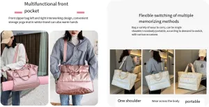 Women's Pearl Pure Handbags Bags And Commuters Large -Capacity Messing Bags Can Adjust Fitness Travel Bags