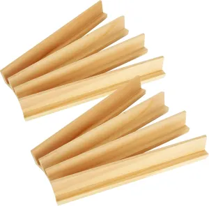 Wooden Domino Trays Set of 8 Mexican Train Dominoes Trays Wood Domino Holders Trays for Crafts, Mexican Train, Mahjong, Chicken Foot and Other Domino Games