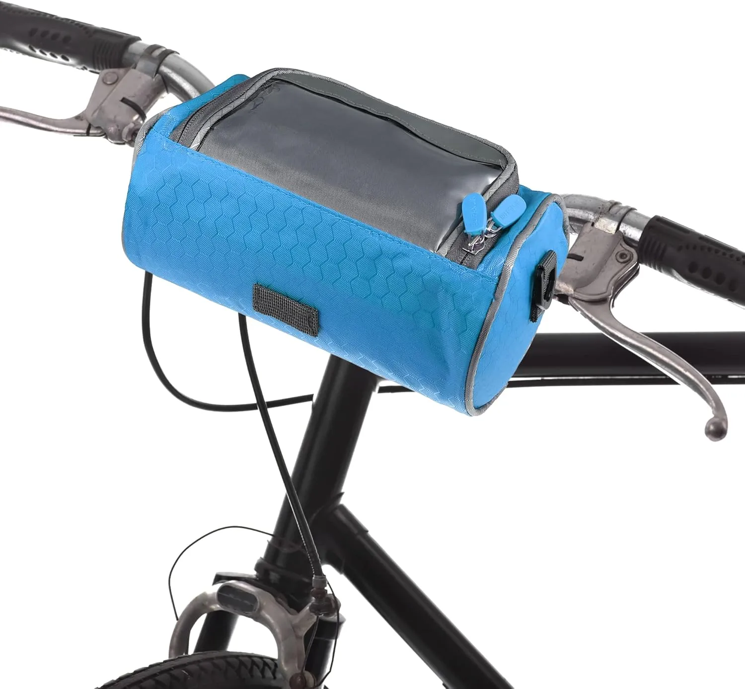 X AUTOHAUX Bike Handlebar Bag with Touch Screen Phone Holder Front Storage Bag for Road and Mountain Bikes