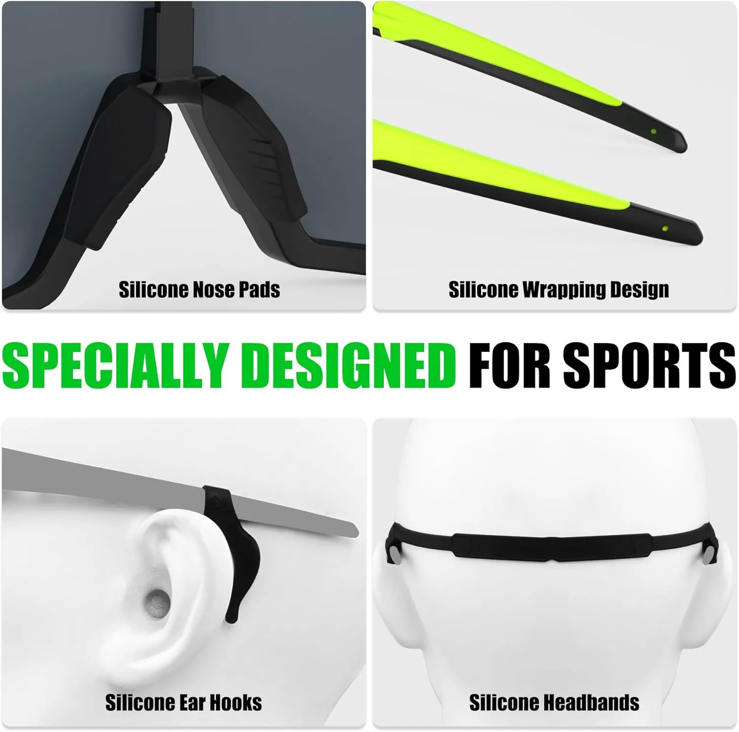 X-TIGER Polarized Sports Sunglasses with 5 Interchangeable Lenses,Mens Womens Cycling Bike Glasses,Baseball Running Fishing