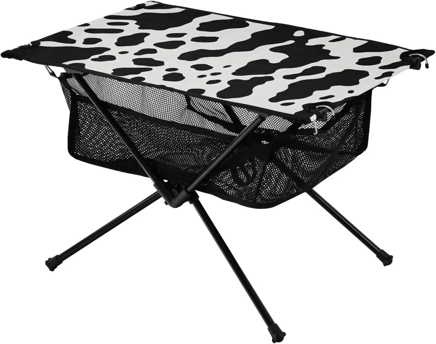xigua Cow Print Folding Camping Table,Portable Camp Table with Carry Bag Beach Table Folding Table for Picnic, Camp,Party,Travel215