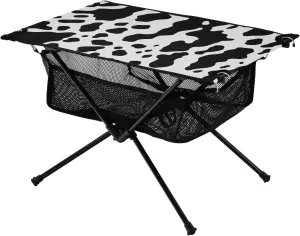xigua Cow Print Folding Camping Table,Portable Camp Table with Carry Bag Beach Table Folding Table for Picnic, Camp,Party,Travel215