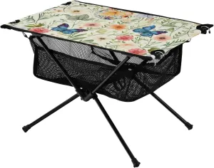 xigua Easter Cute Rabbit Folding Camping Table,Portable Camp Table with Carry Bag Beach Table Folding Table for Picnic, Camp,Party,Travel206