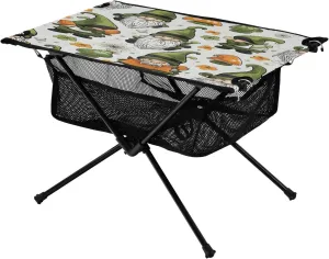 xigua St. Patrick's Gnome Folding Camping Table,Portable Camp Table with Carry Bag Beach Table Folding Table for Picnic, Camp,Party,Travel12