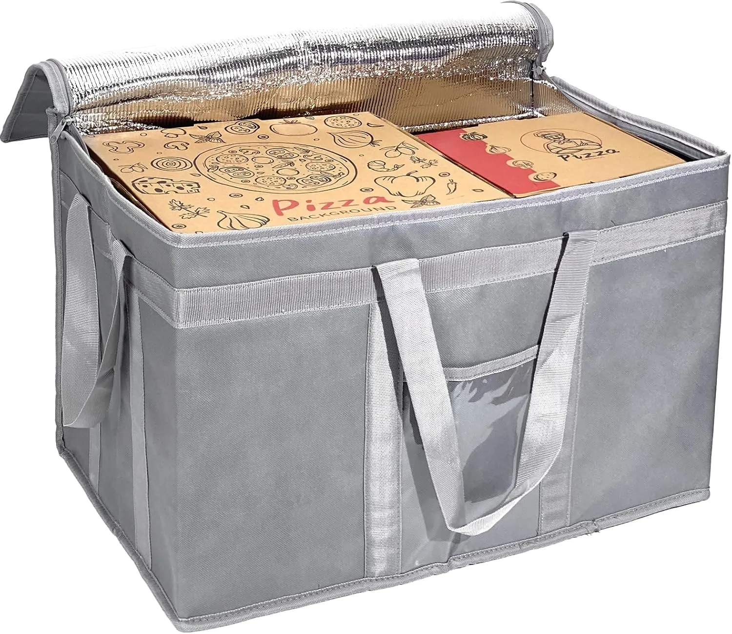 Yalin XXXL Large Insulated Cooler Bag, Styrofoam Cooler of Keep Food Hot or Cold, Reusable Double Zipper Food Delivery Bag for Grocery Shopping, 23" W x 15" H x 14" D