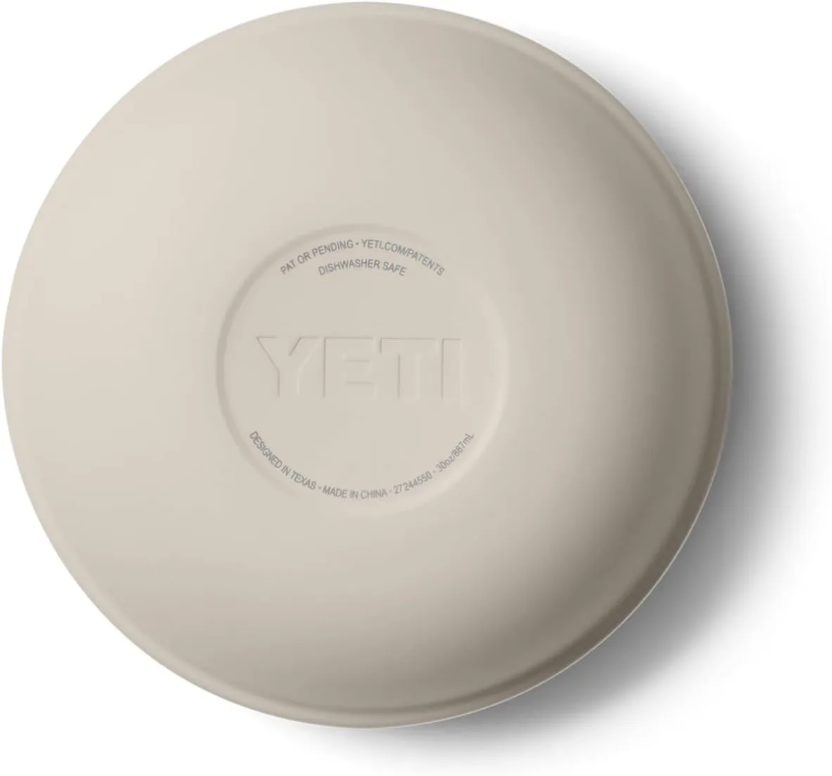 YETI Rambler Bowl, Vacuum Insulated, Stackable and Nestable Stainless Steel Bowl with Lid, 1 Quart, Cape Taupe