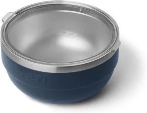 YETI Rambler Bowls, Vacuum Insulated, Stackable and Nestable Stainless Steel Bowl with Lid, 2 Quart, Navy