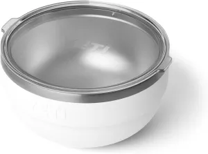YETI Rambler Bowls, Vacuum Insulated, Stackable and Nestable Stainless Steel Bowl with Lid, 2 Quart, White