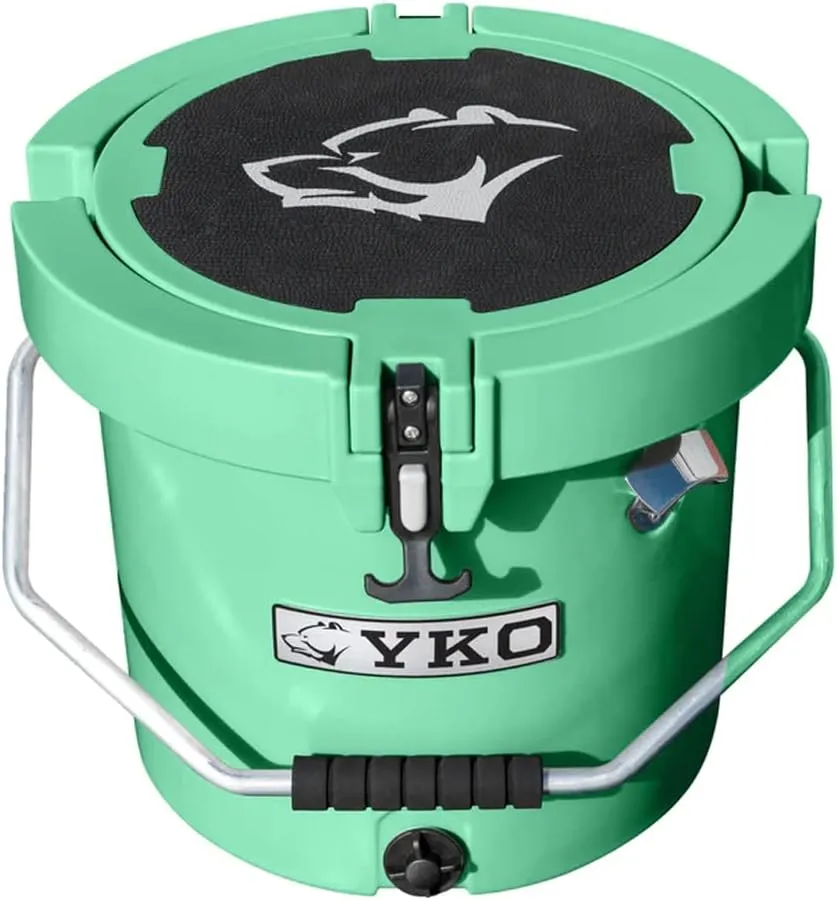 Yukon Outfitters Outdoor Fishing Hiking Hunting Seat Molded Insulated 20 Round Cooler Bucket