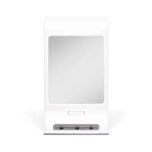 Zadro Fogless LED Lighted Shower Mirror for Fog Free Shaving with Secure Hold Mounting, White, (ZW20TW)