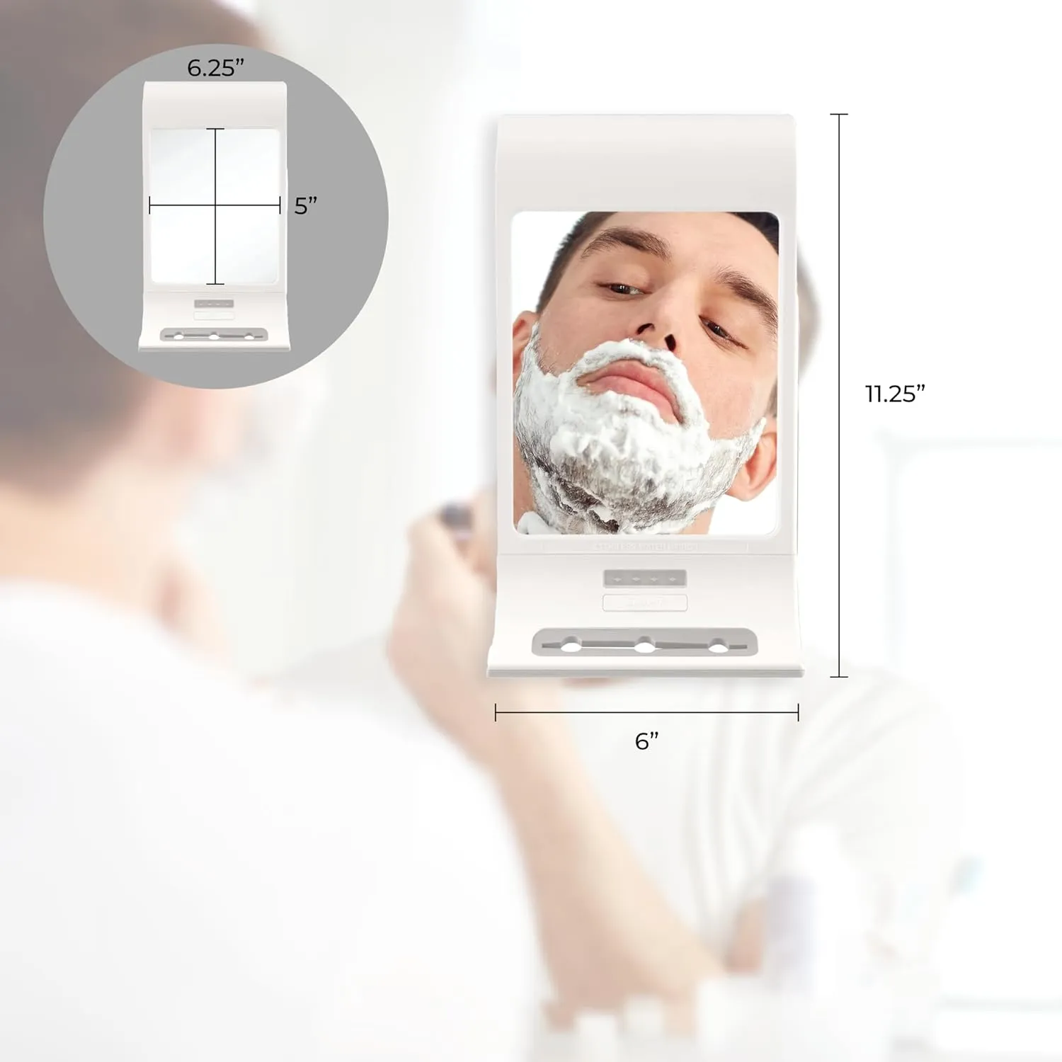 Zadro ZW20TS Z'fogless Water Mirror with Touch LED Light Panel Stainless Steel Like Finish