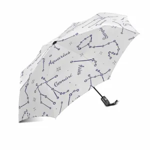 Zodiacal constellations pattern automatic umbrella foldable with totes