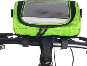 ZUKKA Bike Handlebar Bag Large-Capacity Adjustable Waterproof Front Handlebar Bags with Transparent Pouch Touch Screen for Bicycles Handlebar Women Men