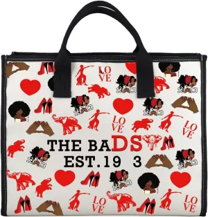 Zuo Bao Red Sorority Tote Bag Red Elephant Gift The bad EST Canvas Shopping Bag for Sorority Sisters
