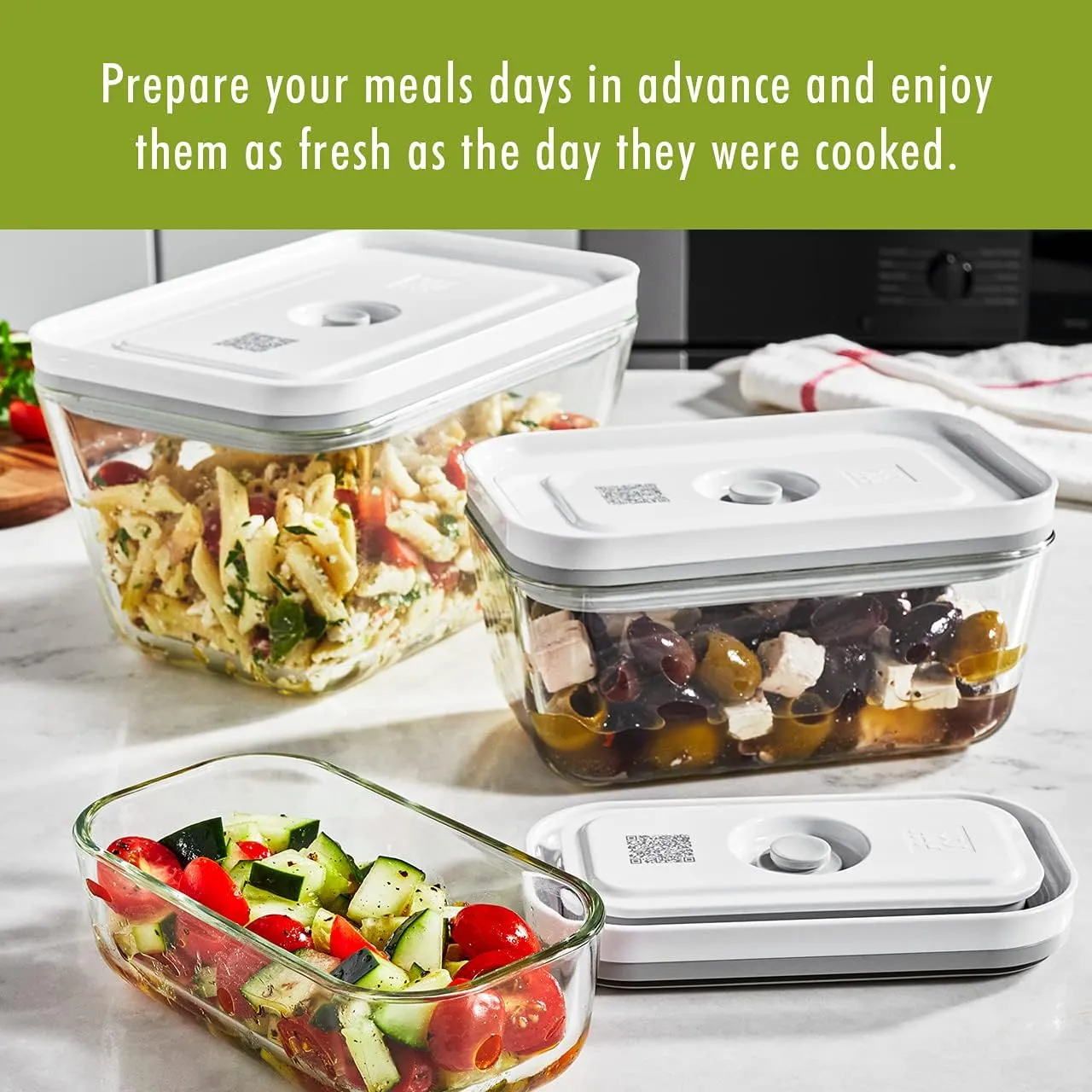 ZWILLING Fresh & Save 3-pc Glass Food Storage, Meal Prep Container, Assorted Sizes