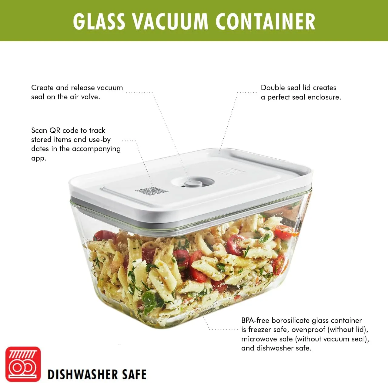 ZWILLING Fresh & Save 3-pc Glass Food Storage, Meal Prep Container, Assorted Sizes