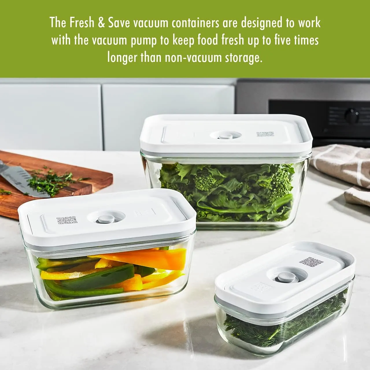 ZWILLING Fresh & Save 3-pc Glass Food Storage, Meal Prep Container, Assorted Sizes