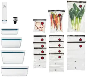 Zwilling Fresh and Save La Mer, Vacuum Food Storage Set, 16-piece, White with Sea-blue accents